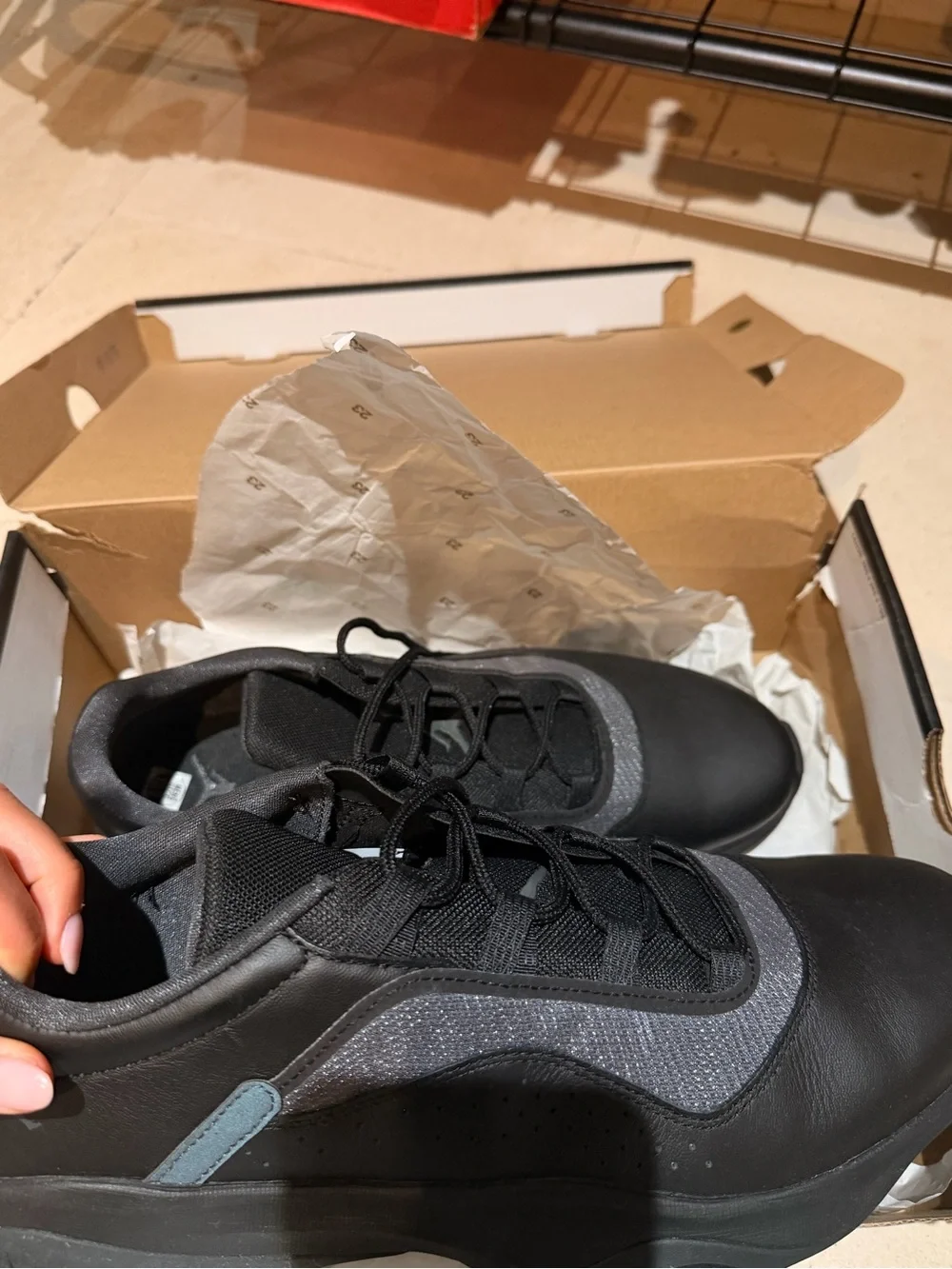 JORDAN Air Men's Black and Gray Athletic Sneakers